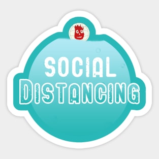 Social distancing like a pro Sticker